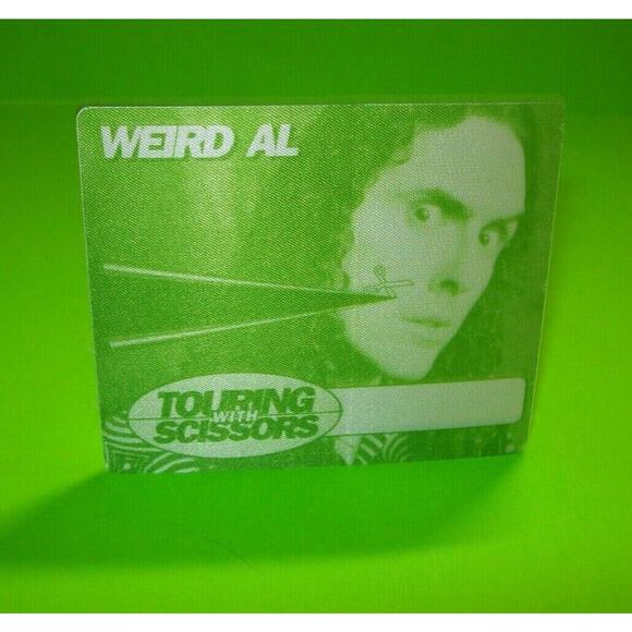 Weird Al Backstage Pass Running with Scissors Concert Tour Original 1999 Promo - Picture 1 of 12